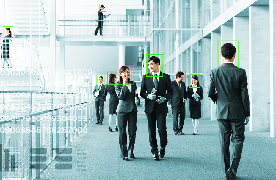 顔認証システムを導入しセキュリティーを向上させているイメージ