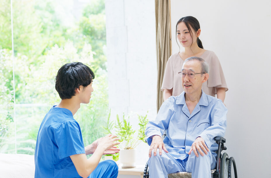 介護現場のイメージ（職員と入居者）