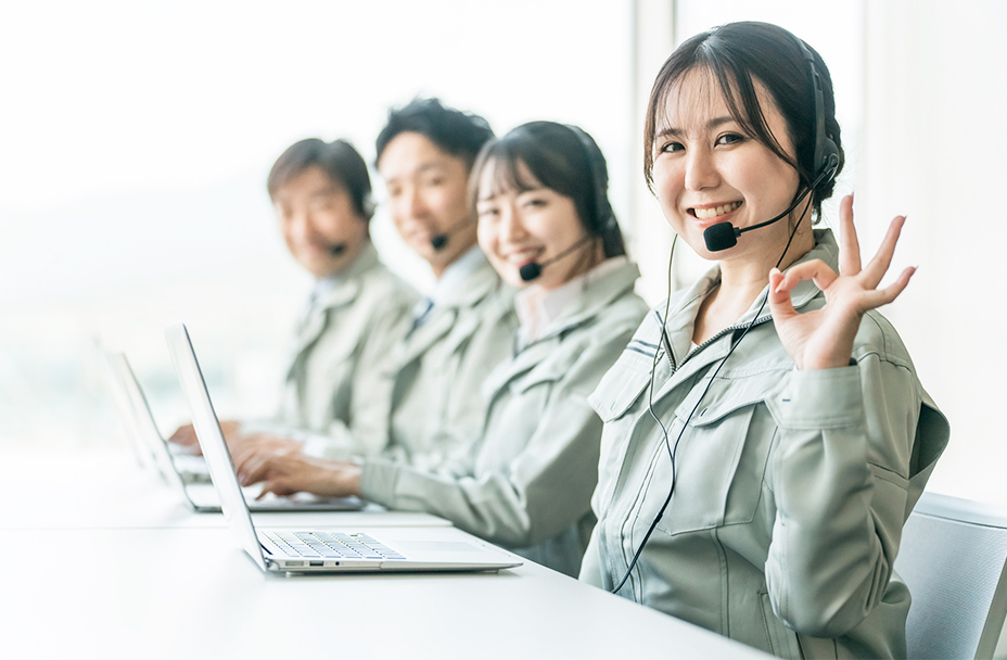 全国対応し専門のスタッフが対応しているイメージ