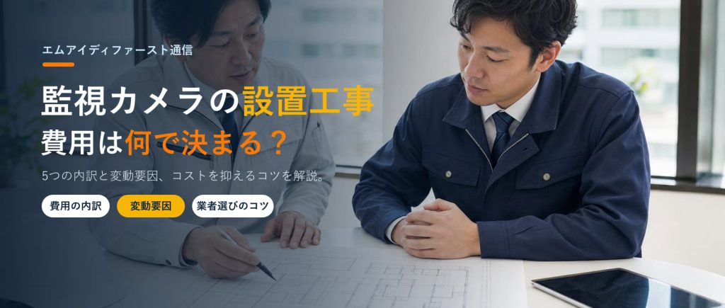 監視カメラ・ネットワークカメラの設置工事 費用の相場と内訳｜後悔しない業者選び