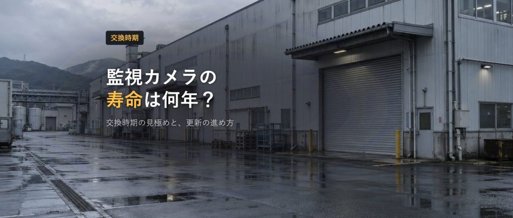監視カメラの寿命は何年？交換時期の見極めと、更新の進め方