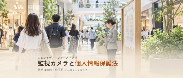 監視カメラと個人情報保護法｜掲示は義務？設置前に決める3つのこと