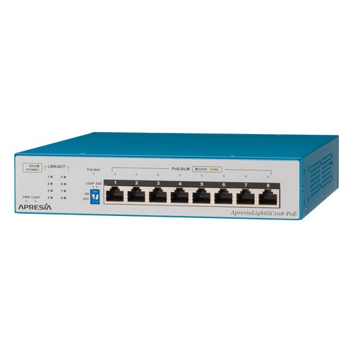 APRESIA ApresiaLightGC108-PoE（8ポートPoE+ ノンインテリジェントスイッチ）