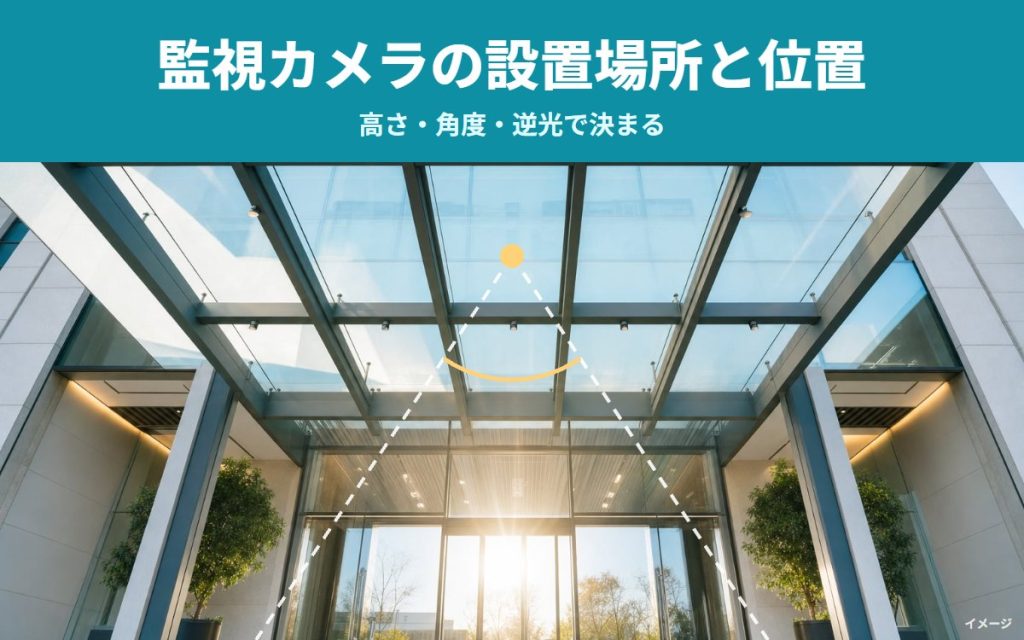 監視カメラの設置場所と位置の決め方｜高さ・角度・逆光で「映っているのに分からない」を防ぐ