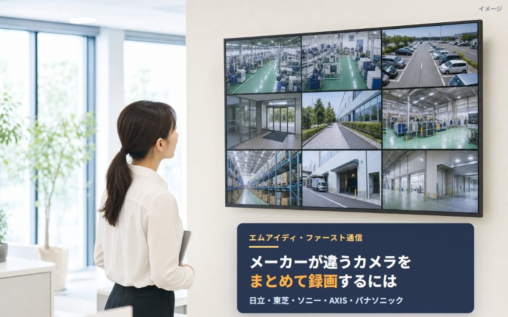 メーカーが違うネットワークカメラをまとめて録画するには？日立・東芝・ソニー・AXIS・パナソニックが混在するとき